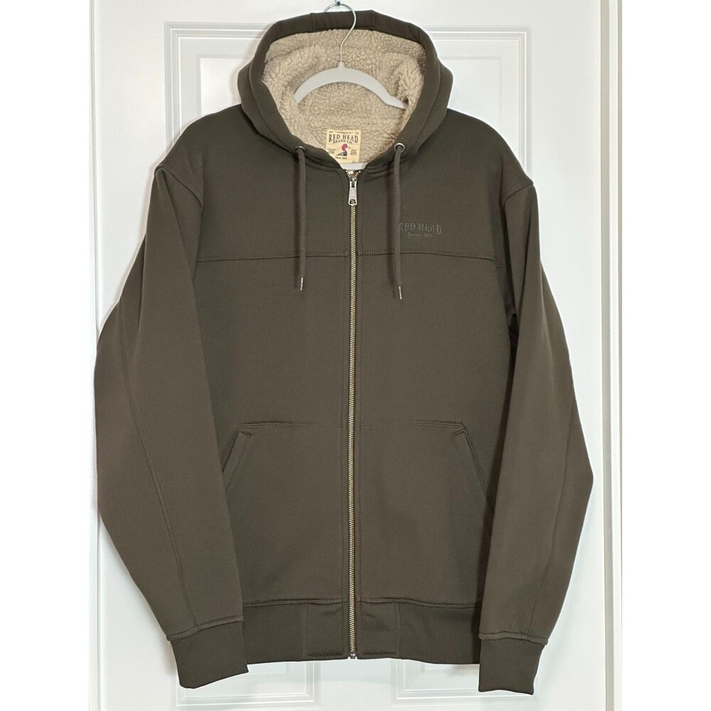 Red Head Sherpa Lined Fleece Heavyweight Jacket Men's M Brown Outdoor Hunting